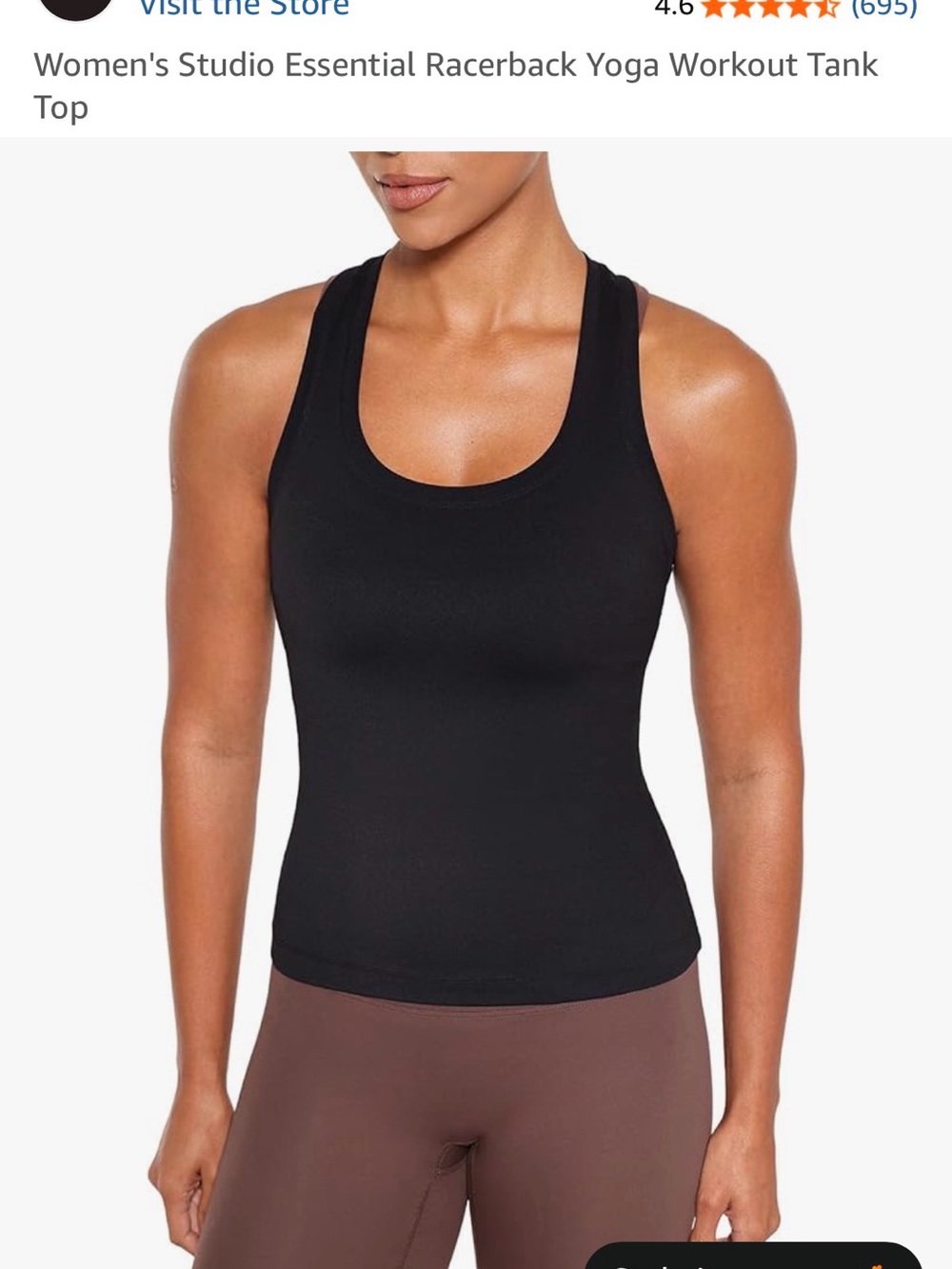 Black Racerback Yoga Tank Top